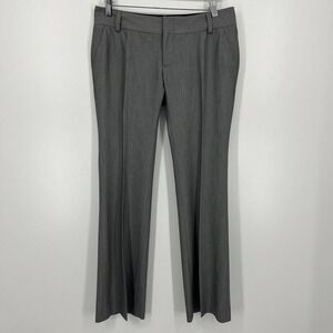 BCBGeneration Dress Pants Women's Size 6 Gray Low Rise Pleated Flare Y2K